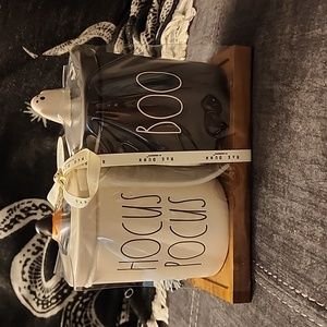 Rae Dunn Halloween Ceramic Jars Ghost and Witches Hat